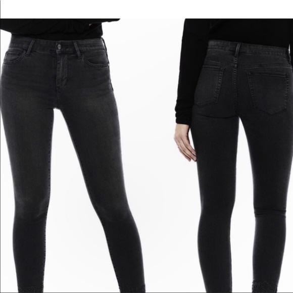 Sam Edelman “The Kitten” Skinny Ankle Mid Rise Black Jeans 28 - Picture 2 of 13